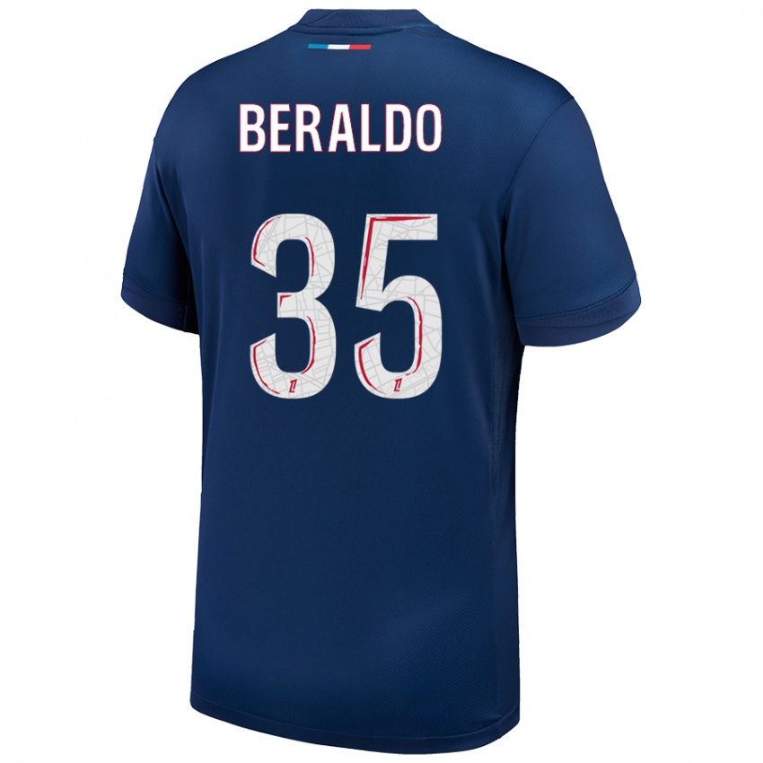 Kinder Lucas Beraldo #35 Marineblau Weiß Heimtrikot Trikot 2024/25 T-Shirt Österreich