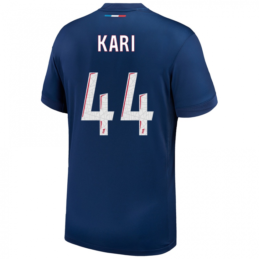 Kinder Ayman Kari #44 Marineblau Weiß Heimtrikot Trikot 2024/25 T-Shirt Österreich