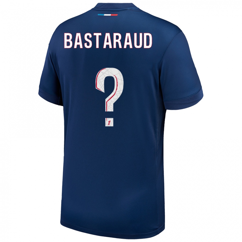 Kinder Yanis Bastaraud #0 Marineblau Weiß Heimtrikot Trikot 2024/25 T-Shirt Österreich