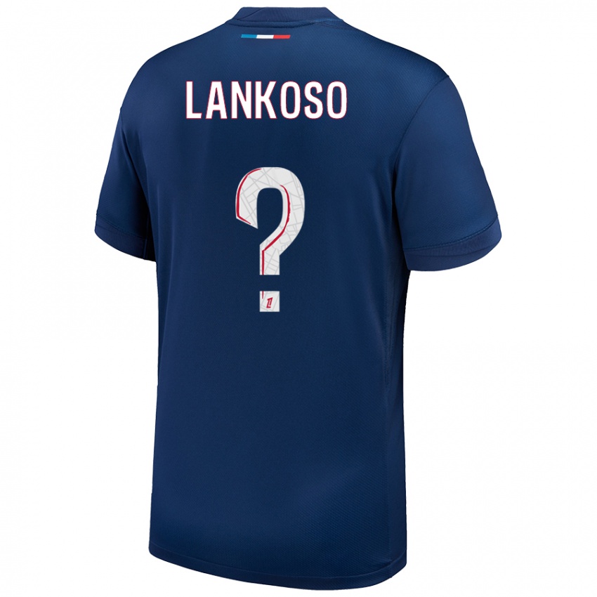 Kinder Lenny Lankoso #0 Marineblau Weiß Heimtrikot Trikot 2024/25 T-Shirt Österreich