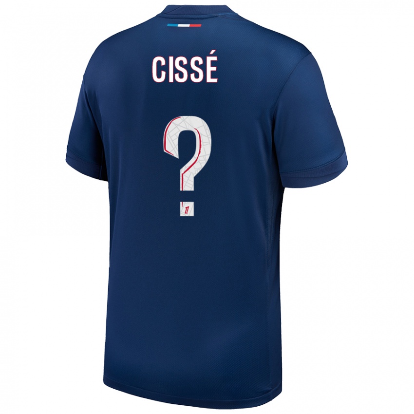 Kinder Mory Cissé #0 Marineblau Weiß Heimtrikot Trikot 2024/25 T-Shirt Österreich