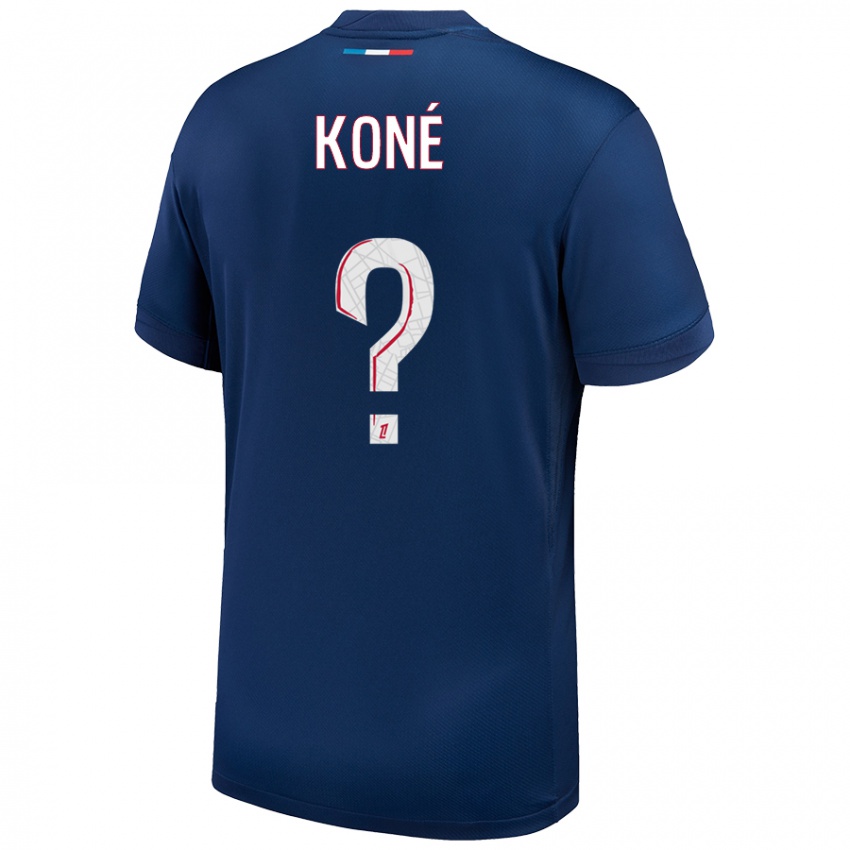 Kinder Zanga Koné #0 Marineblau Weiß Heimtrikot Trikot 2024/25 T-Shirt Österreich