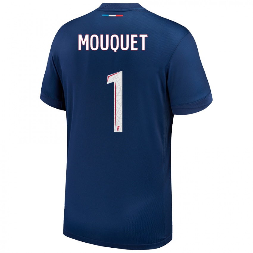 Kinder Louis Mouquet #1 Marineblau Weiß Heimtrikot Trikot 2024/25 T-Shirt Österreich