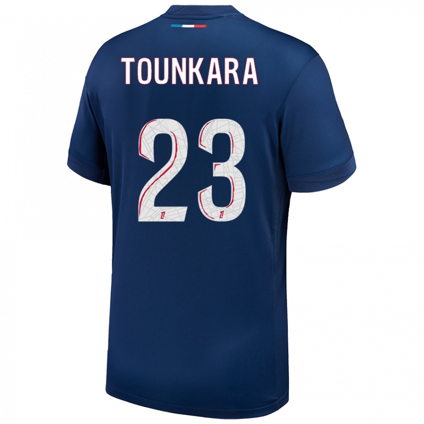 Kinder Aïssatou Tounkara #23 Marineblau Weiß Heimtrikot Trikot 2024/25 T-Shirt Österreich