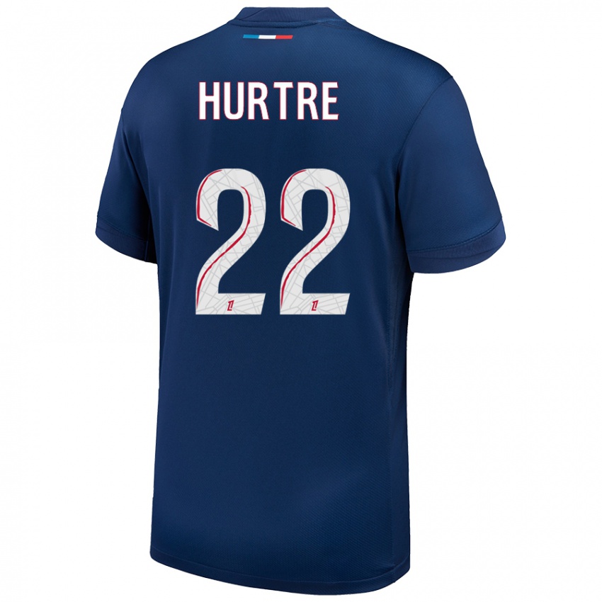 Kinder Oceane Hurtre #22 Marineblau Weiß Heimtrikot Trikot 2024/25 T-Shirt Österreich