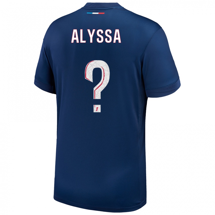 Kinder Alyssa Fernandes #0 Marineblau Weiß Heimtrikot Trikot 2024/25 T-Shirt Österreich