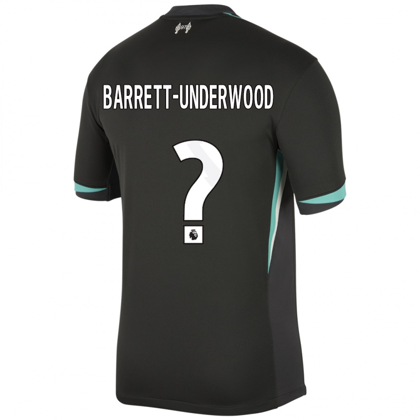 Kinder Keehan Barrett-Underwood #0 Schwarz Anthrazitweiß Auswärtstrikot Trikot 2024/25 T-Shirt Österreich