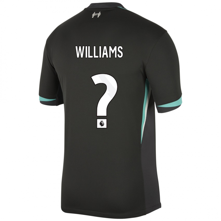 Kinder Cameron Williams #0 Schwarz Anthrazitweiß Auswärtstrikot Trikot 2024/25 T-Shirt Österreich