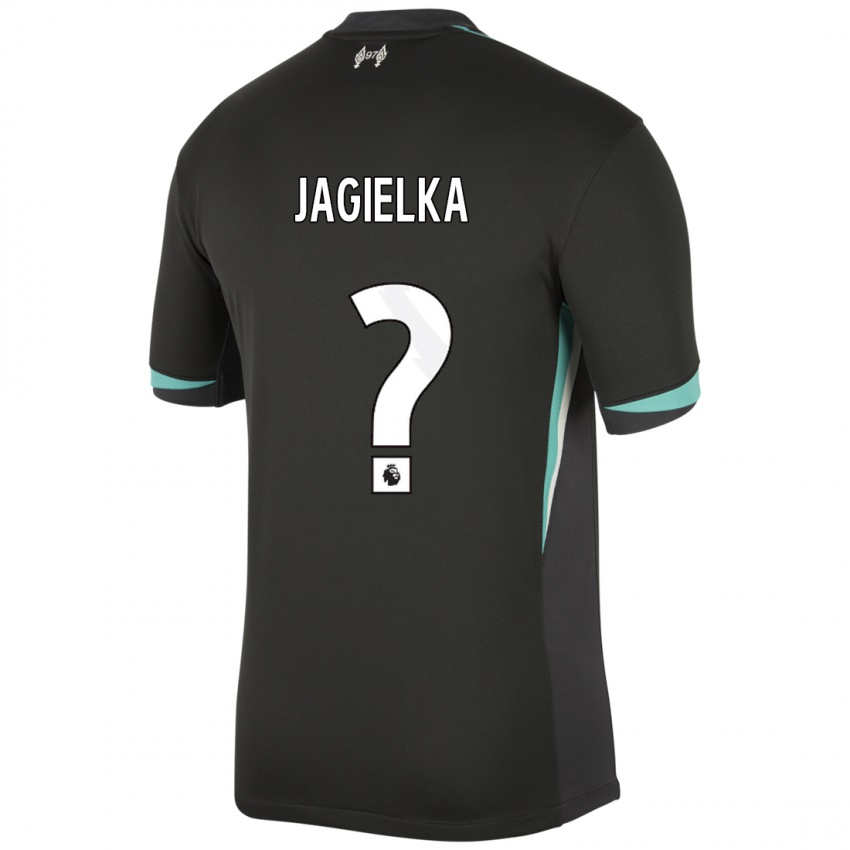 Kinder Zac Jagielka #0 Schwarz Anthrazitweiß Auswärtstrikot Trikot 2024/25 T-Shirt Österreich