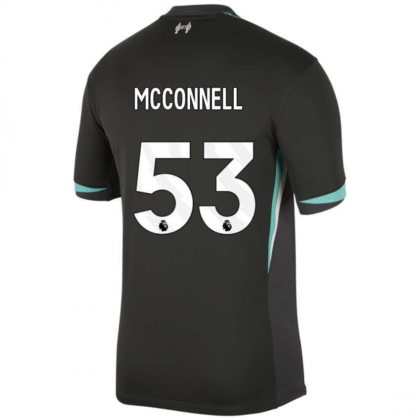 Kinder James Mcconnell #53 Schwarz Anthrazitweiß Auswärtstrikot Trikot 2024/25 T-Shirt Österreich