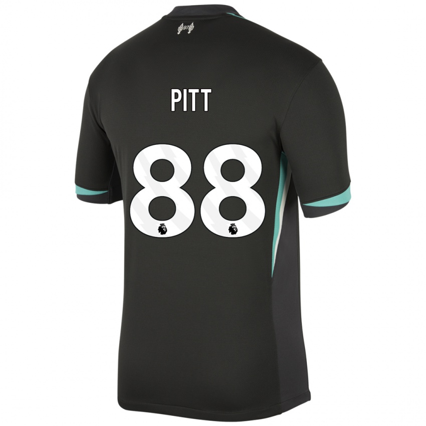 Kinder Lucas Pitt #88 Schwarz Anthrazitweiß Auswärtstrikot Trikot 2024/25 T-Shirt Österreich