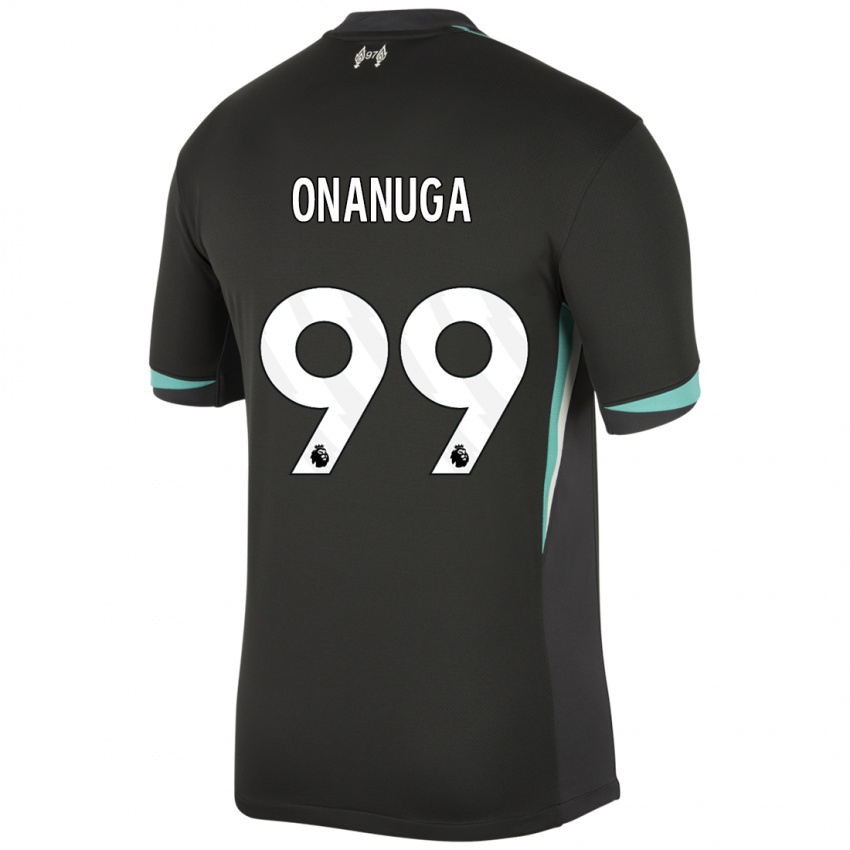 Kinder Fola Onanuga #99 Schwarz Anthrazitweiß Auswärtstrikot Trikot 2024/25 T-Shirt Österreich