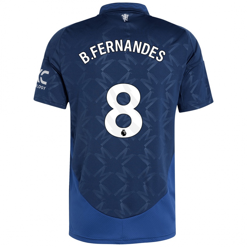 Kinder Bruno Fernandes #8 Indigo Auswärtstrikot Trikot 2024/25 T-Shirt Österreich