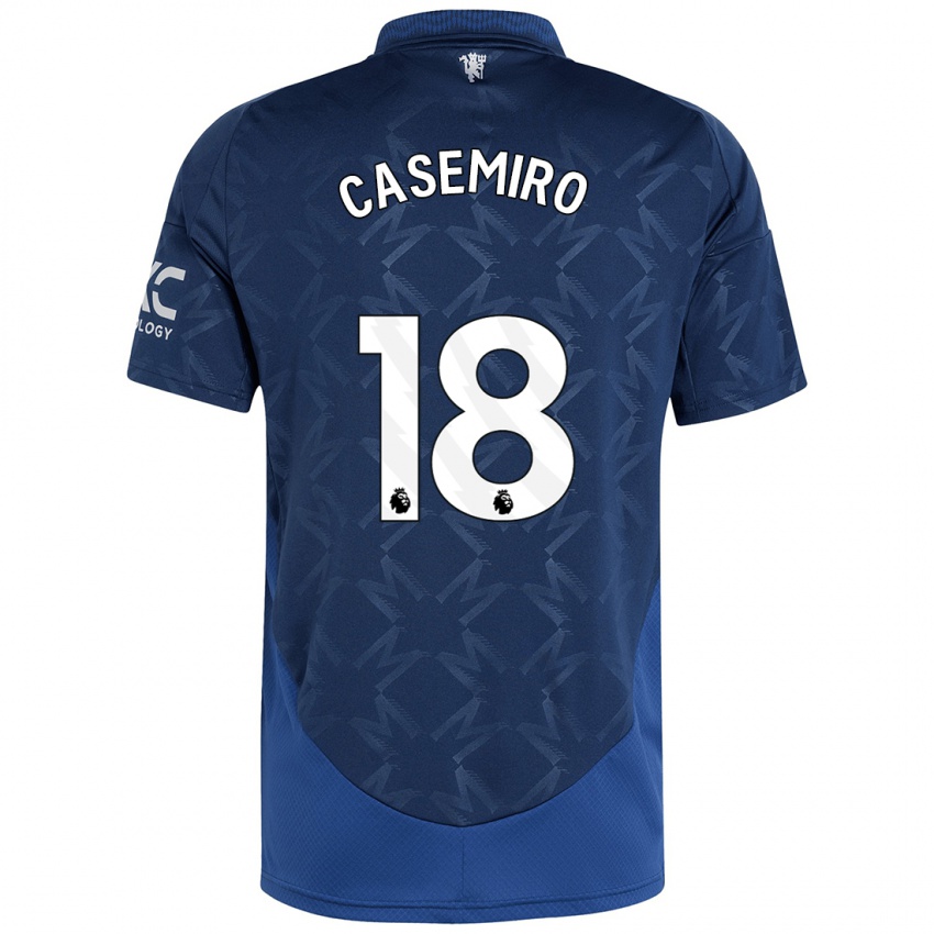 Kinder Casemiro #18 Indigo Auswärtstrikot Trikot 2024/25 T-Shirt Österreich