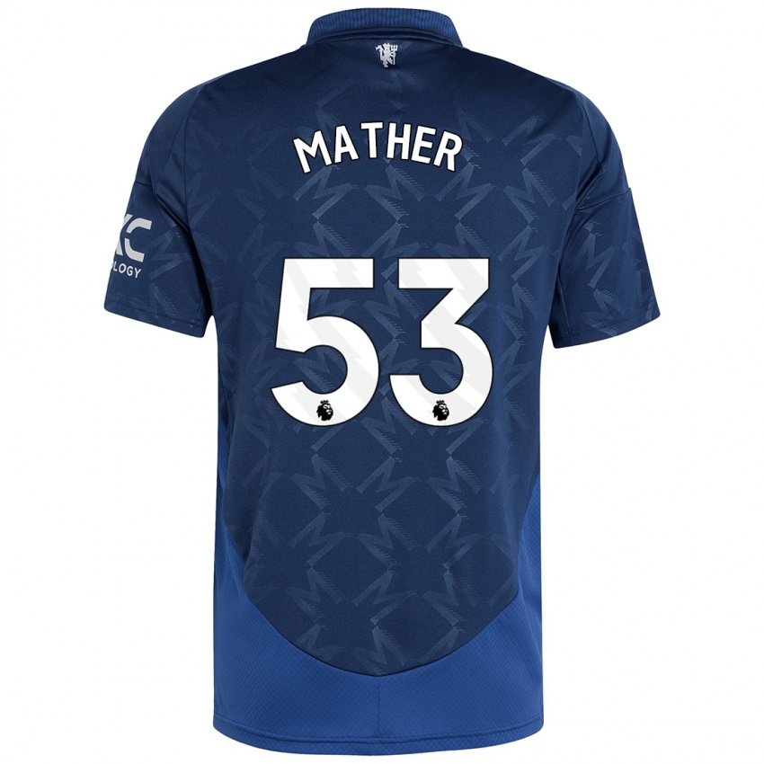 Kinder Sam Mather #53 Indigo Auswärtstrikot Trikot 2024/25 T-Shirt Österreich