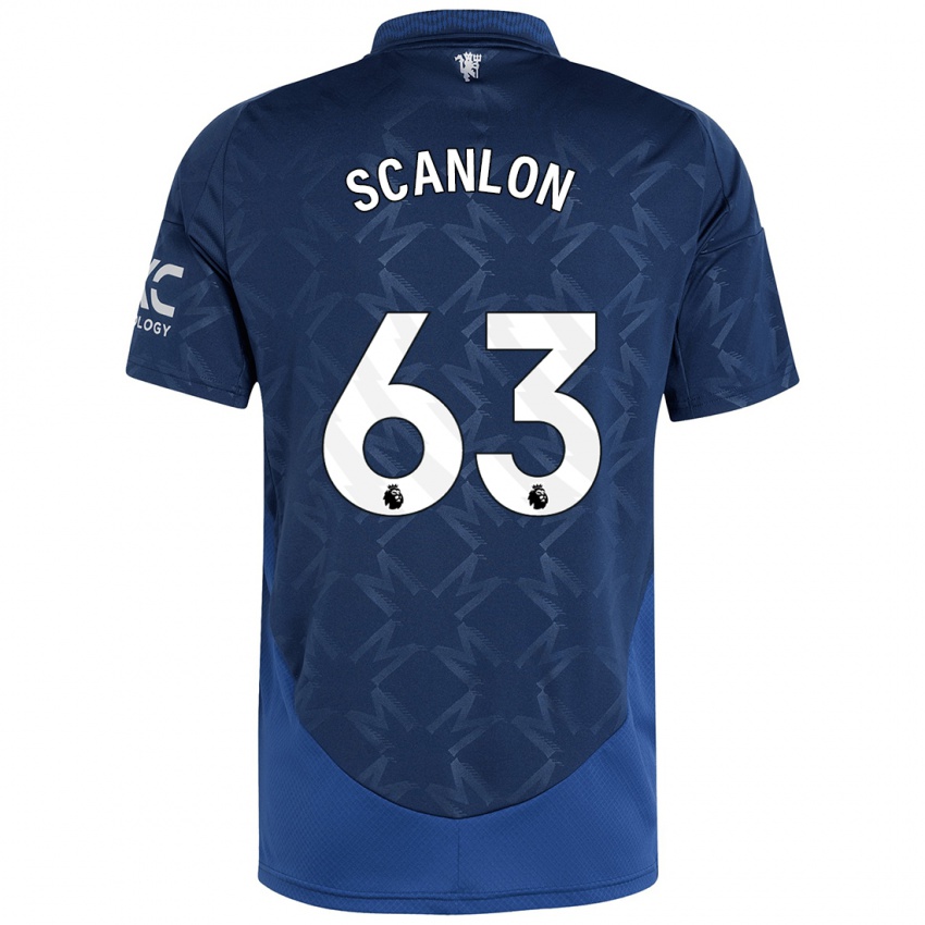 Kinder James Scanlon #63 Indigo Auswärtstrikot Trikot 2024/25 T-Shirt Österreich