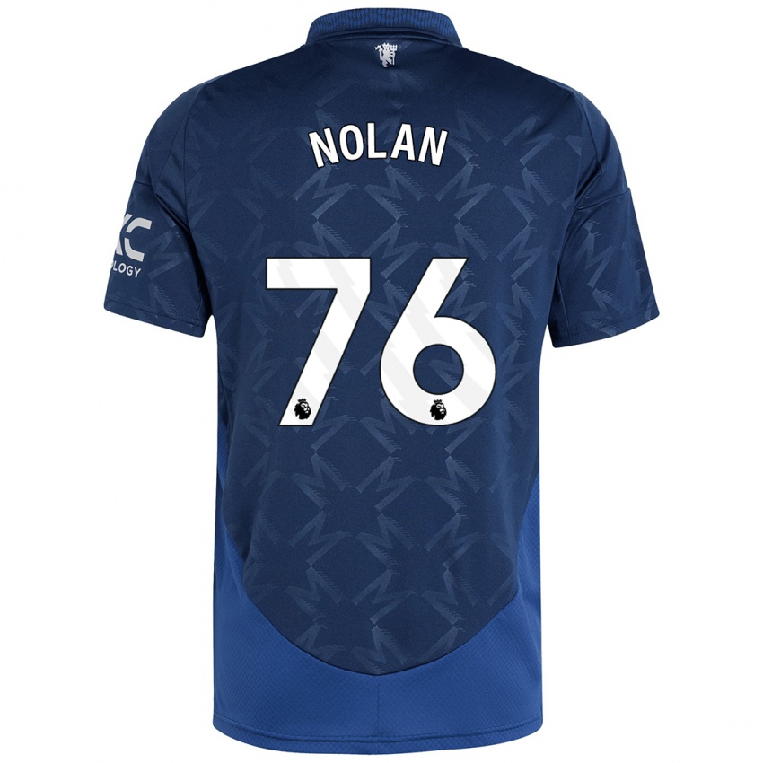 Kinder James Nolan #76 Indigo Auswärtstrikot Trikot 2024/25 T-Shirt Österreich