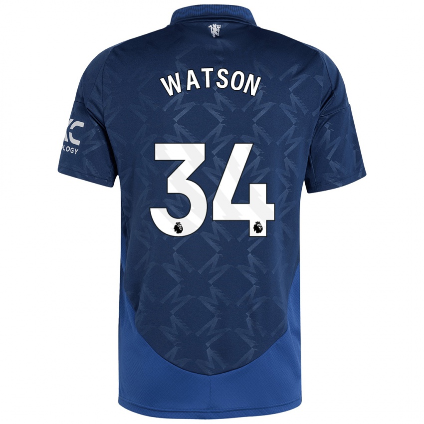 Kinder Emma Watson #34 Indigo Auswärtstrikot Trikot 2024/25 T-Shirt Österreich