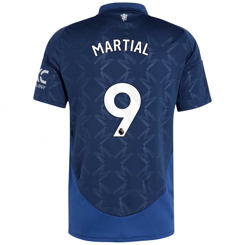 Kinder Anthony Martial #9 Indigo Auswärtstrikot Trikot 2024/25 T-Shirt Österreich