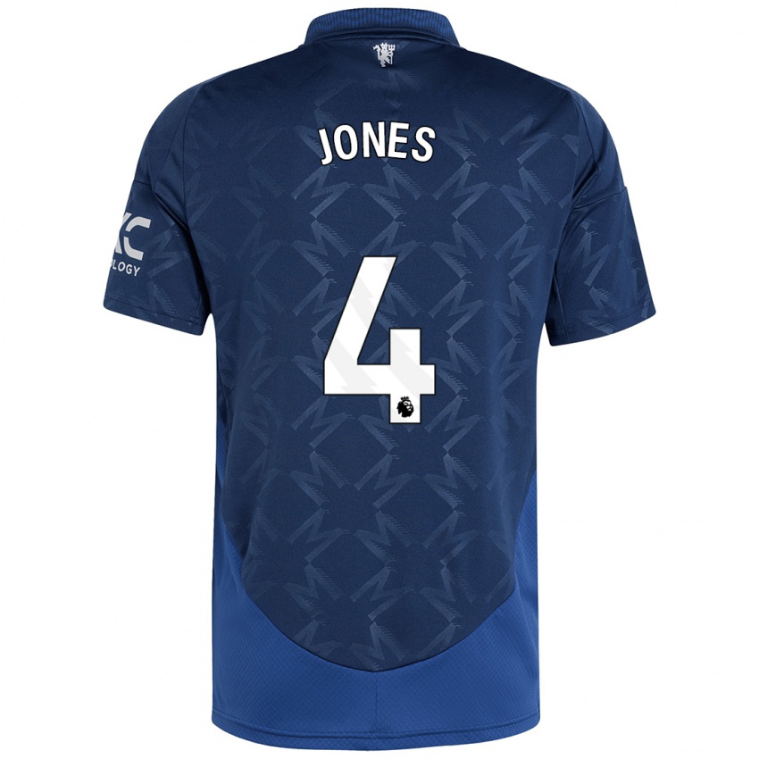 Kinder Phil Jones #4 Indigo Auswärtstrikot Trikot 2024/25 T-Shirt Österreich