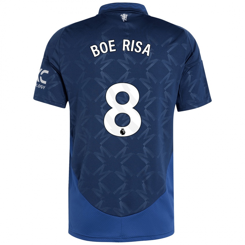 Kinder Vilde Boe Risa #8 Indigo Auswärtstrikot Trikot 2024/25 T-Shirt Österreich