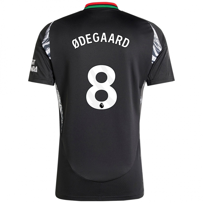 Kinder Martin Odegaard #8 Schwarz Auswärtstrikot Trikot 2024/25 T-Shirt Österreich