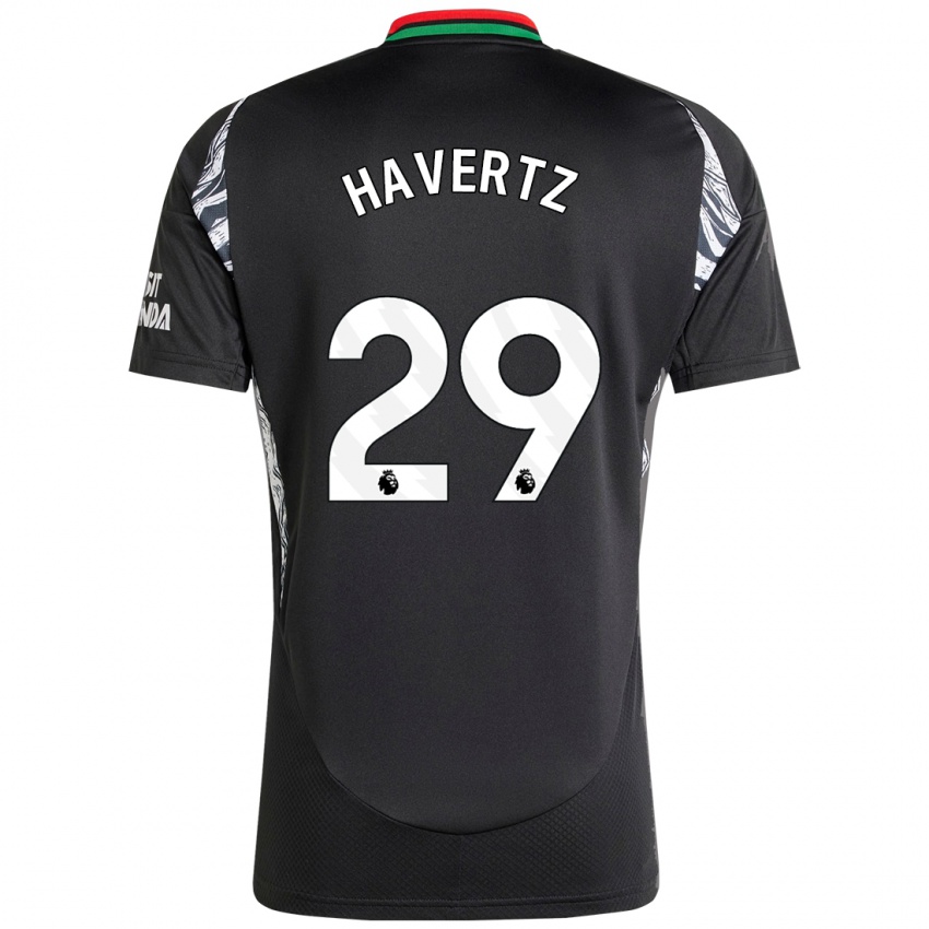 Kinder Kai Havertz #29 Schwarz Auswärtstrikot Trikot 2024/25 T-Shirt Österreich