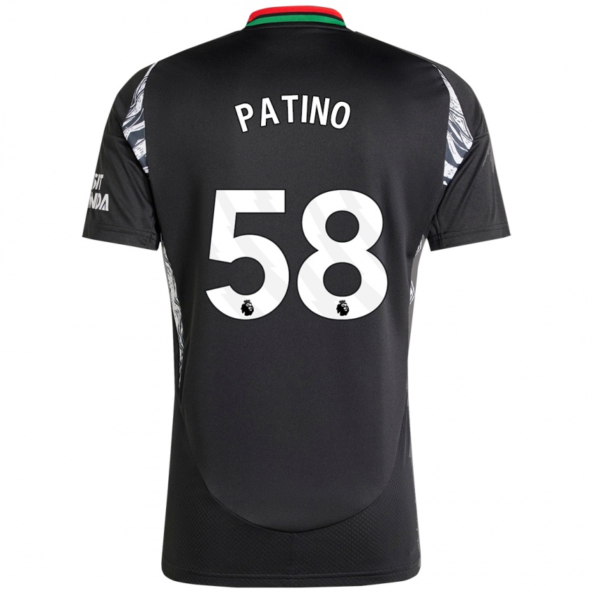 Kinder Charlie Patino #58 Schwarz Auswärtstrikot Trikot 2024/25 T-Shirt Österreich