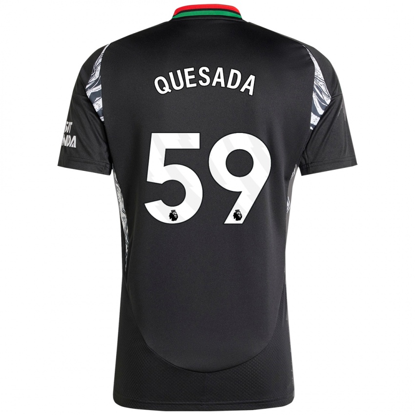 Kinder Elián Quesada #59 Schwarz Auswärtstrikot Trikot 2024/25 T-Shirt Österreich