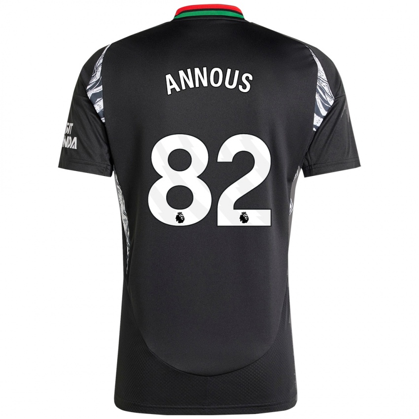 Kinder Andre Annous #82 Schwarz Auswärtstrikot Trikot 2024/25 T-Shirt Österreich