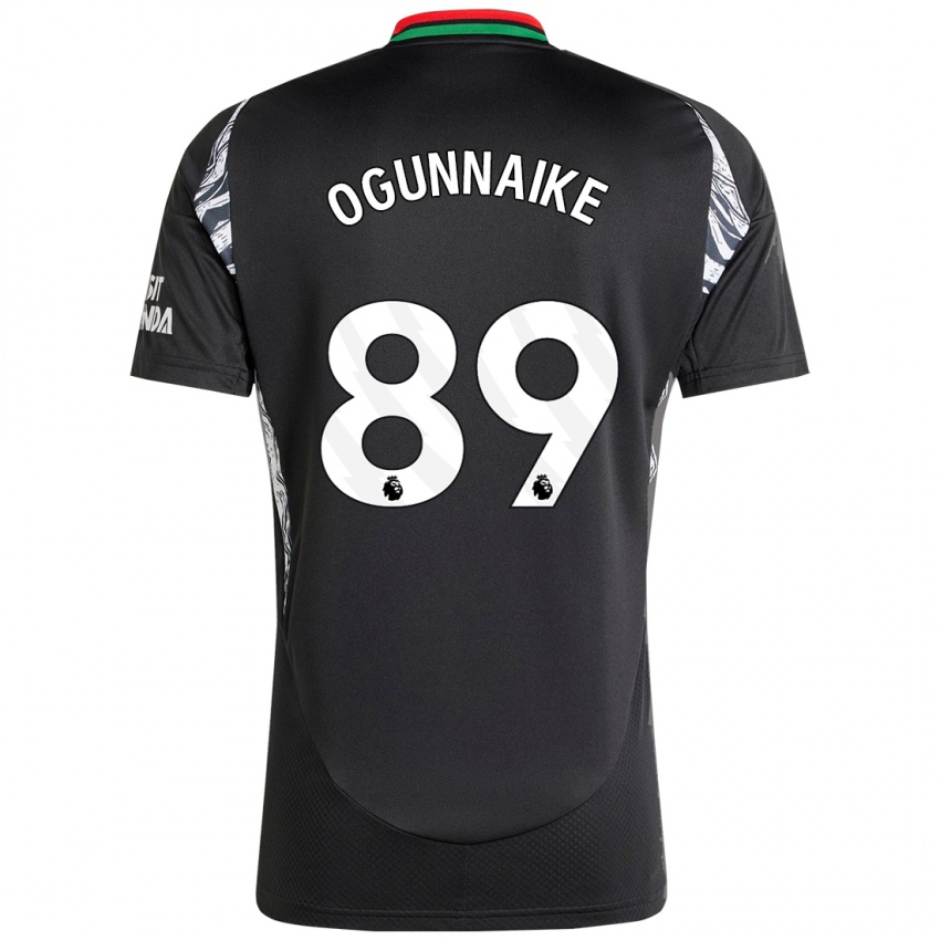 Kinder Josh Ogunnaike #89 Schwarz Auswärtstrikot Trikot 2024/25 T-Shirt Österreich