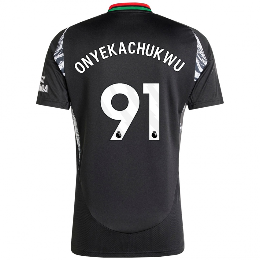 Kinder Samuel Onyekachukwu #91 Schwarz Auswärtstrikot Trikot 2024/25 T-Shirt Österreich