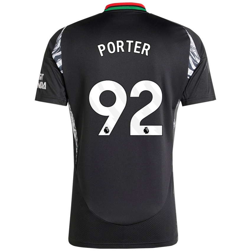 Kinder Jack Porter #92 Schwarz Auswärtstrikot Trikot 2024/25 T-Shirt Österreich