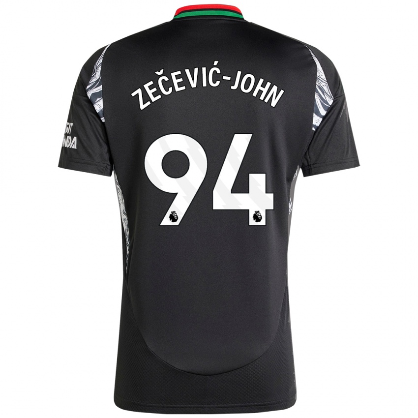 Kinder Louis Zečević-John #94 Schwarz Auswärtstrikot Trikot 2024/25 T-Shirt Österreich