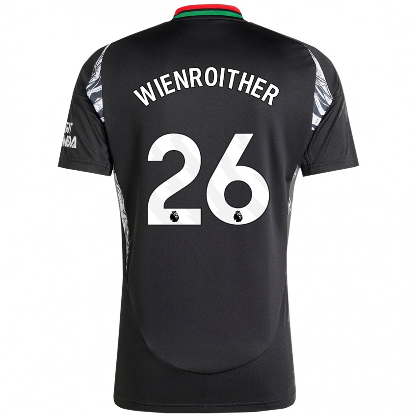 Kinder Laura Wienroither #26 Schwarz Auswärtstrikot Trikot 2024/25 T-Shirt Österreich