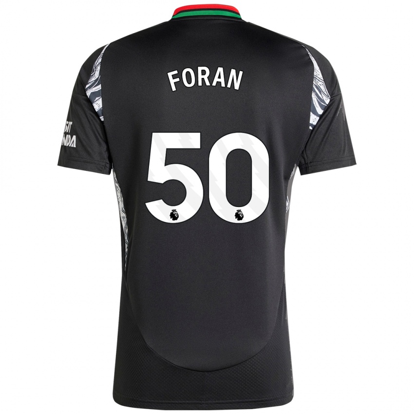 Kinder Taylor Foran #50 Schwarz Auswärtstrikot Trikot 2024/25 T-Shirt Österreich