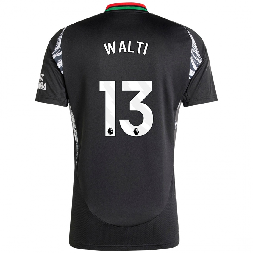 Kinder Lia Walti #13 Schwarz Auswärtstrikot Trikot 2024/25 T-Shirt Österreich