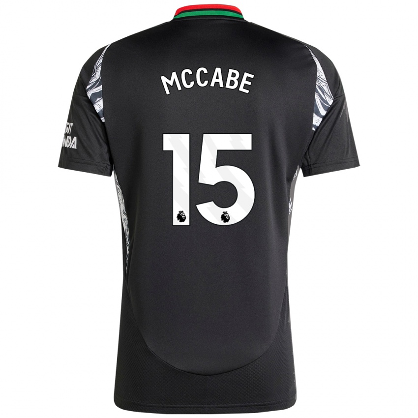 Kinder Katie Mccabe #15 Schwarz Auswärtstrikot Trikot 2024/25 T-Shirt Österreich