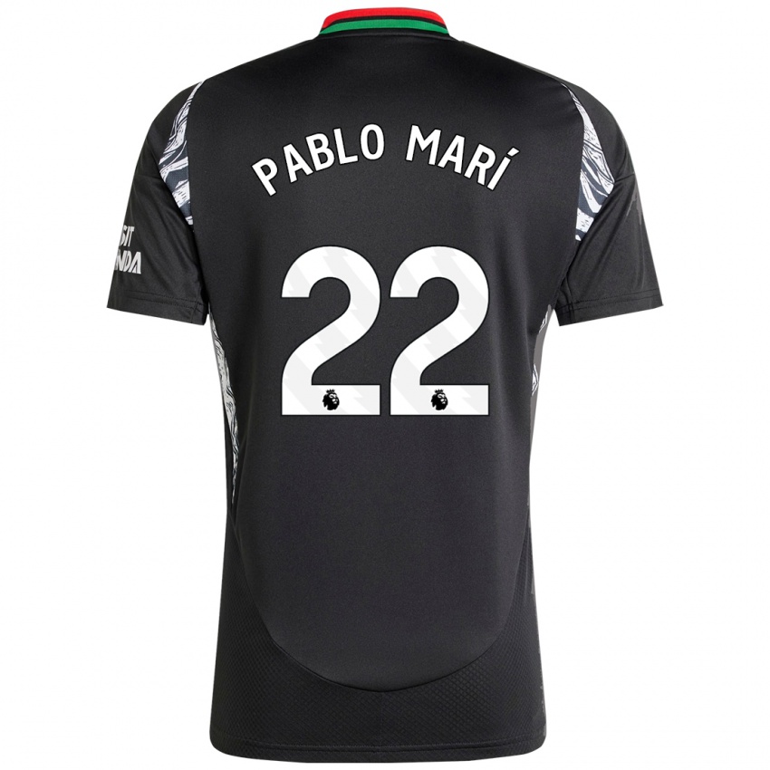 Kinder Pablo Mari #22 Schwarz Auswärtstrikot Trikot 2024/25 T-Shirt Österreich