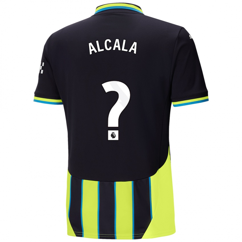 Kinder Álex Alcalá #0 Blaugelb Auswärtstrikot Trikot 2024/25 T-Shirt Österreich