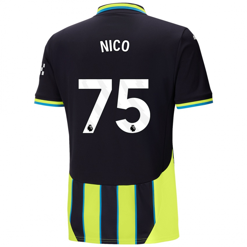 Kinder Nico O'reilly #75 Blaugelb Auswärtstrikot Trikot 2024/25 T-Shirt Österreich