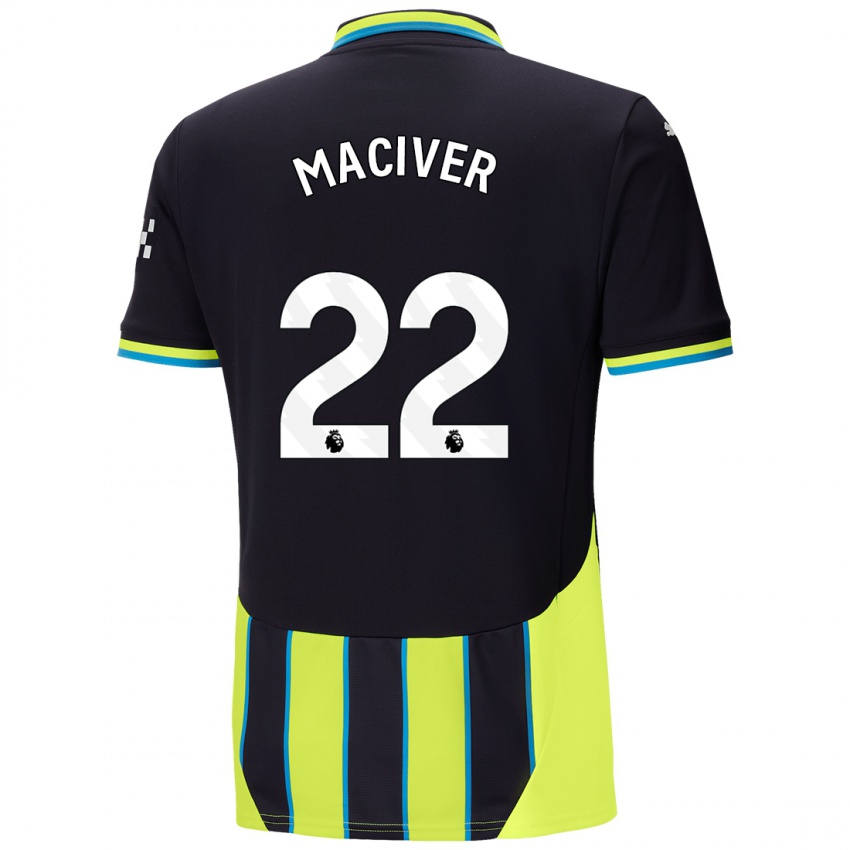 Kinder Sandy Maciver #22 Blaugelb Auswärtstrikot Trikot 2024/25 T-Shirt Österreich