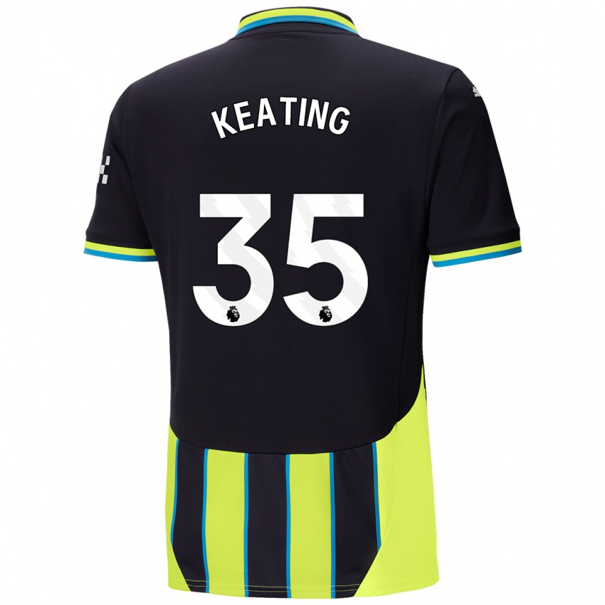 Kinder Khiara Keating #35 Blaugelb Auswärtstrikot Trikot 2024/25 T-Shirt Österreich