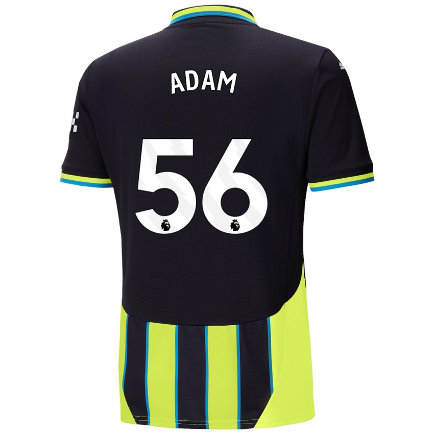 Kinder Josh Adam #56 Blaugelb Auswärtstrikot Trikot 2024/25 T-Shirt Österreich