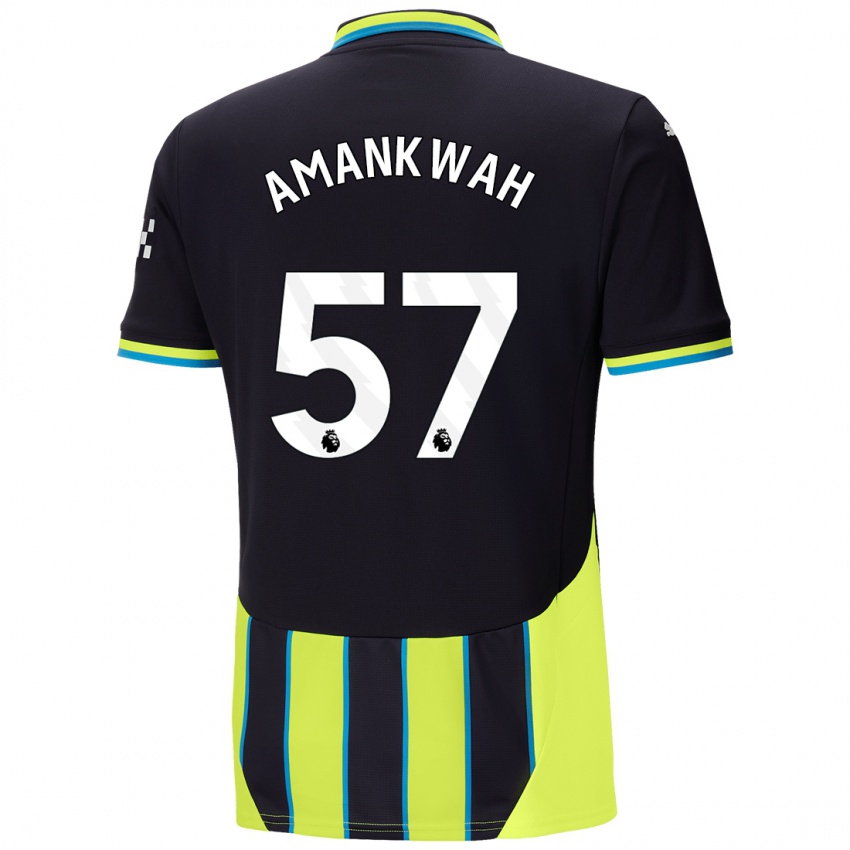 Kinder Yeboah Amankwah #57 Blaugelb Auswärtstrikot Trikot 2024/25 T-Shirt Österreich