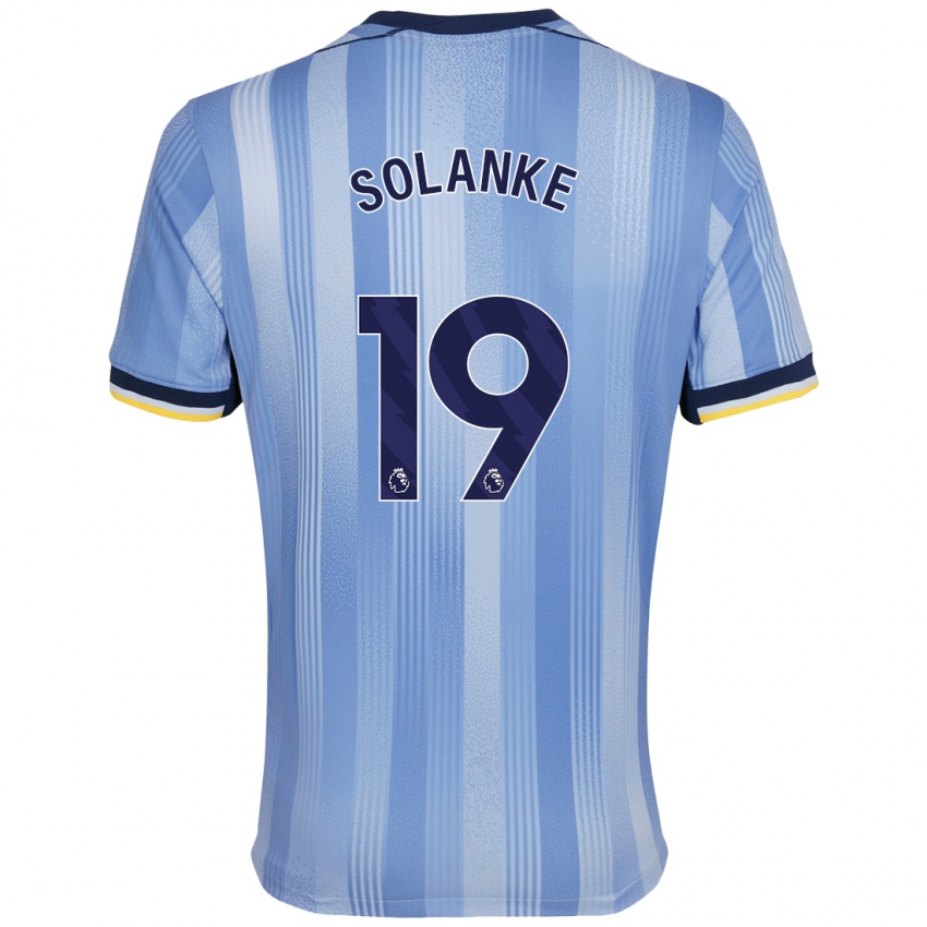 Kinder Dominic Solanke #19 Hellblau Auswärtstrikot Trikot 2024/25 T-Shirt Österreich