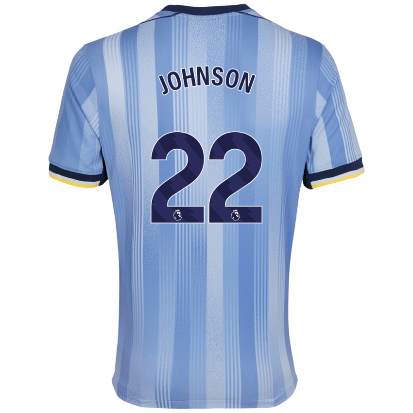 Kinder Brennan Johnson #22 Hellblau Auswärtstrikot Trikot 2024/25 T-Shirt Österreich