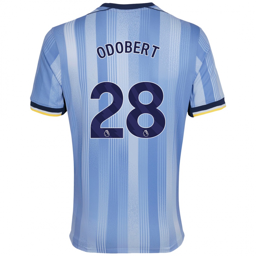 Kinder Wilson Odobert #28 Hellblau Auswärtstrikot Trikot 2024/25 T-Shirt Österreich