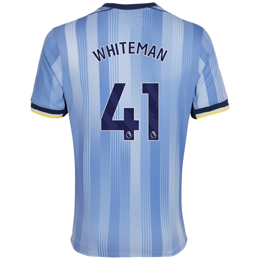 Kinder Alfie Whiteman #41 Hellblau Auswärtstrikot Trikot 2024/25 T-Shirt Österreich