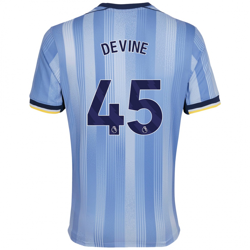 Kinder Alfie Devine #45 Hellblau Auswärtstrikot Trikot 2024/25 T-Shirt Österreich